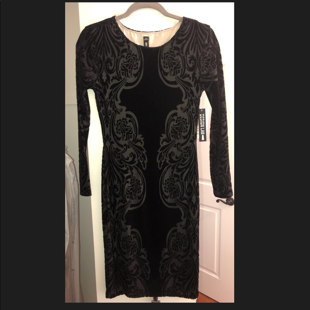 Mini Black Velvet Dress